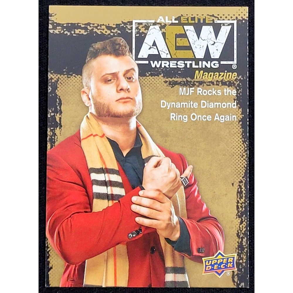 2021 UPPER DECK AEW MJF MAXWELL JACOB FRIEDMAN MAGAZINE GOLD PARALLEL